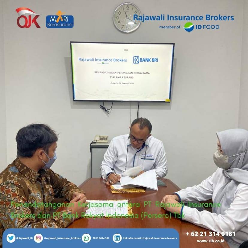 Penandatanganan Kerjasama antara PT Rajawali Insurance Brokers dan PT Bank Rakyat Indonesia